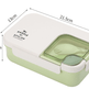 Square Compartment Lunch Lunch Box Canteen Plastic Lunch Box Microwaveable Heating - EX-STOCK CANADA