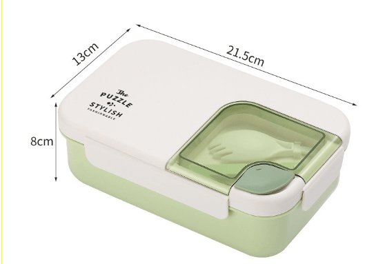 Square Compartment Lunch Lunch Box Canteen Plastic Lunch Box Microwaveable Heating - EX-STOCK CANADA