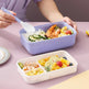 Square Compartment Lunch Lunch Box Canteen Plastic Lunch Box Microwaveable Heating - EX-STOCK CANADA