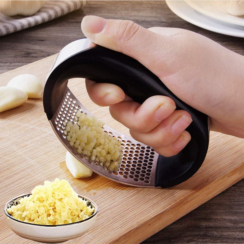 Stainless Steel Garlic Masher Garlic Press Household Manual Curve Fruit Vegetable Tools Kitchen Gadgets - EX-STOCK CANADA