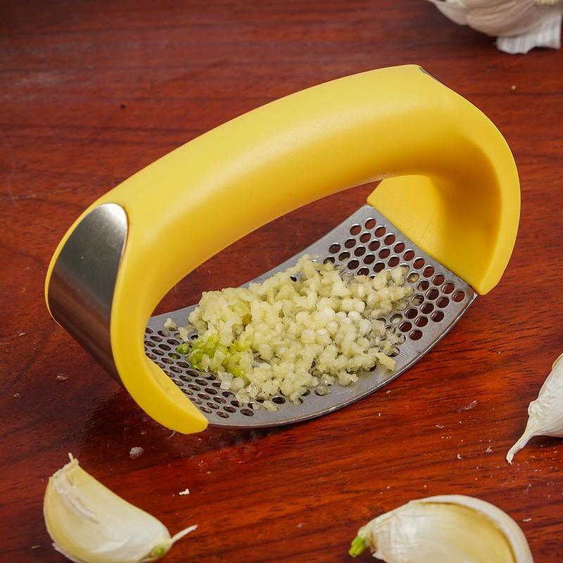 Stainless Steel Garlic Masher Garlic Press Household Manual Curve Fruit Vegetable Tools Kitchen Gadgets - EX-STOCK CANADA