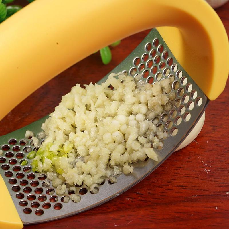 Stainless Steel Garlic Masher Garlic Press Household Manual Curve Fruit Vegetable Tools Kitchen Gadgets - EX-STOCK CANADA