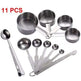 Stainless Steel Measuring Cup & Spoon Set, Stackable Spoons - EX-STOCK CANADA