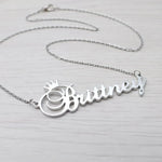 Stainless steel name letter custom crown necklace metal jewelry - EX-STOCK CANADA