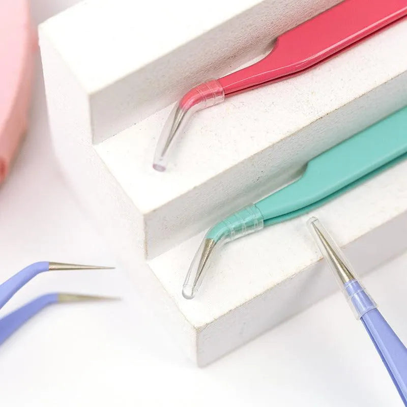 Stainless Steel Tweezers Macaron Colored Handbook And Paper Tape - EX-STOCK CANADA