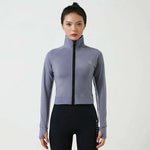 Stand up Collar Workout long sleeved quick drying yoga exercise jacket - EX-STOCK CANADA