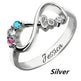 Sterling Silver Infinity Ring Jewelry Personalized Name Custom Ring - EX-STOCK CANADA