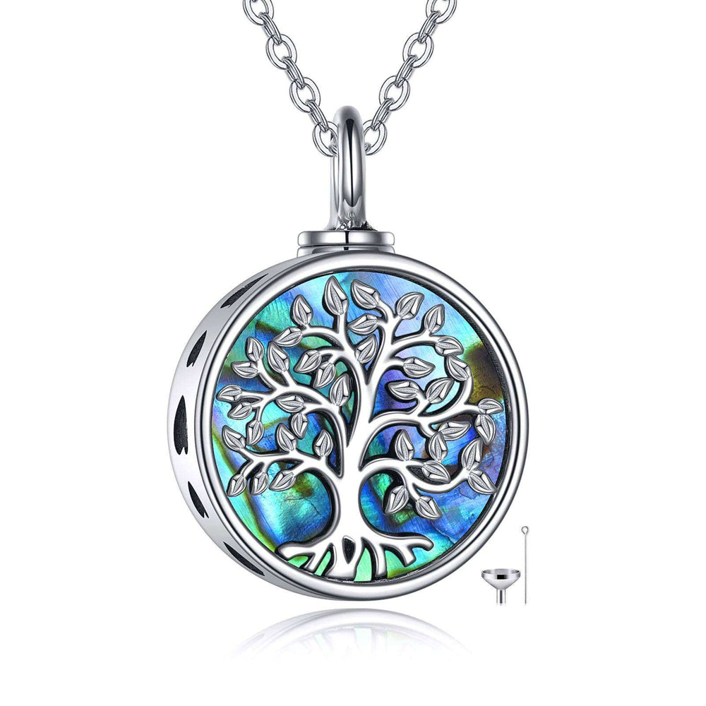 Sterling Silver Tree of Life Urn Necklaces for Ashes Cremation Jewelry - EX-STOCK CANADA