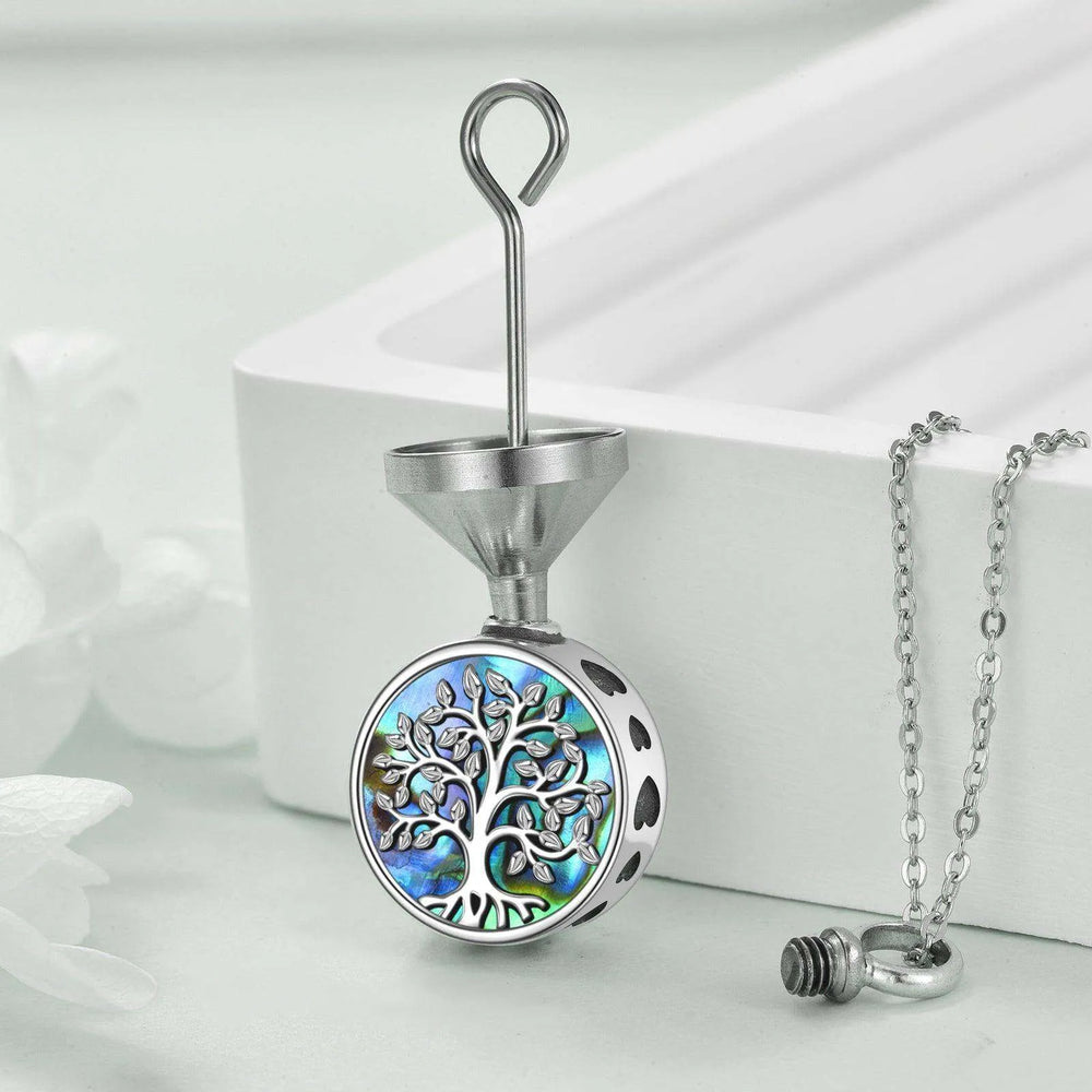 Sterling Silver Tree of Life Urn Necklaces for Ashes Cremation Jewelry - EX-STOCK CANADA