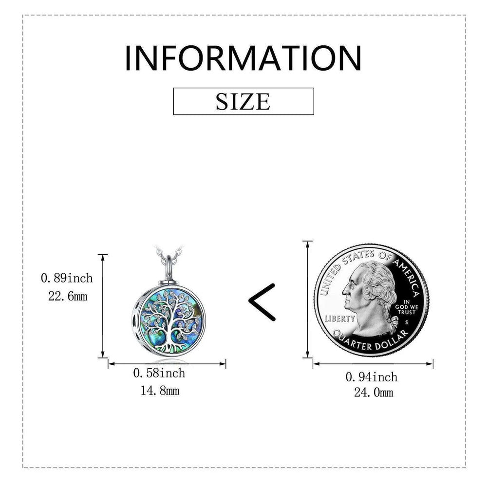 Sterling Silver Tree of Life Urn Necklaces for Ashes Cremation Jewelry - EX-STOCK CANADA