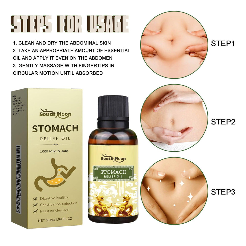Stomach Relief Oil | Abdominal Soothing Olive, Rose and Grape Seed Oils -Increase Appetite and Reduce Belly Fat Supply for Women and Teen Girls - EX-STOCK CANADA