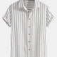 Striped Digital Printing Men's Short-sleeved Shirt - EX-STOCK CANADA