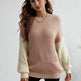 Striped Loose-fit Round Neck Sweater Women - EX-STOCK CANADA