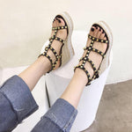 Studded Fashion Roman Style Platform Wedge Heel Women Sandals. - EX-STOCK CANADA