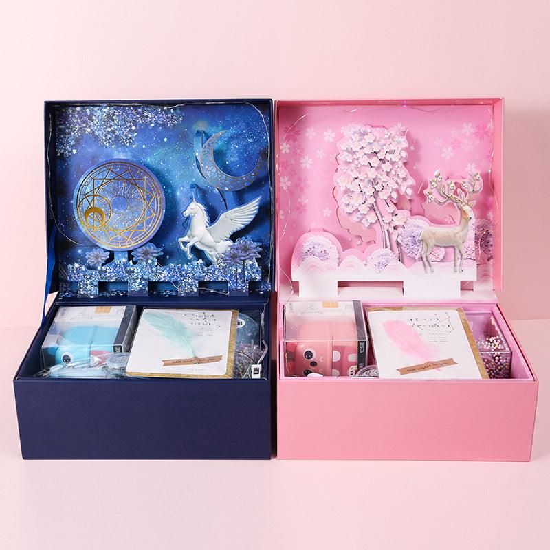 Student Exquisite Three-dimensional Stationery Set Gift Box School Supplies Spree - EX-STOCK CANADA