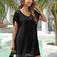 Summer Bikini Cover-up Dress V-neck Hollow Loose Seaside Vacation Beach Dresses For Women Clothing - EX-STOCK CANADA