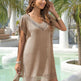 Summer Bikini Cover-up Dress V-neck Hollow Loose Seaside Vacation Beach Dresses For Women Clothing - EX-STOCK CANADA