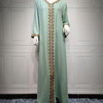 Summer Bronzing Arab Dubai Gown - EX-STOCK CANADA