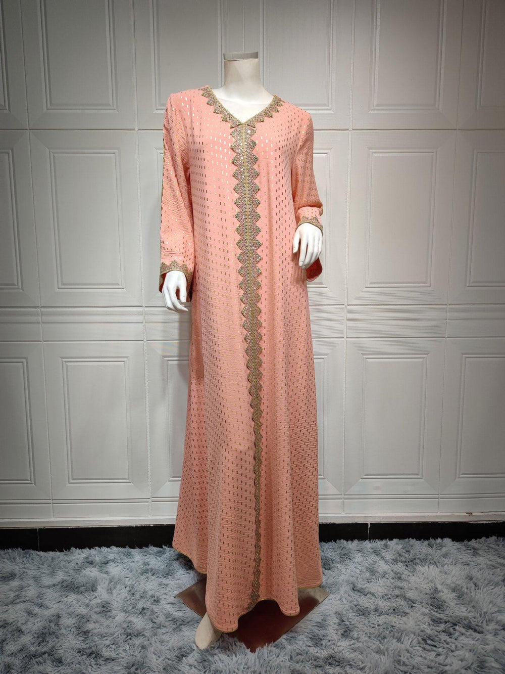 Summer Bronzing Arab Dubai Gown - EX-STOCK CANADA