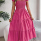 Summer Dress Casual Women's Sleeveless Midi Dress Pleated Long Layered Dress - EX-STOCK CANADA