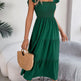 Summer Dress Casual Women's Sleeveless Midi Dress Pleated Long Layered Dress - EX-STOCK CANADA