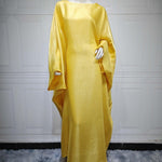 Summer Fashion Satin Waist Dress for Arab Dubai Turkey Middle East Women - EX-STOCK CANADA