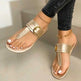 Summer Herringbone Flat Heel Casual Leather Slippers For Women - EX-STOCK CANADA