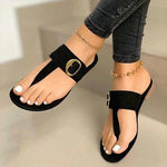 Summer Herringbone Flat Heel Casual Leather Slippers For Women - EX-STOCK CANADA