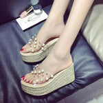 Summer Korean Style Thick-soled Wedge Slippers - EX-STOCK CANADA