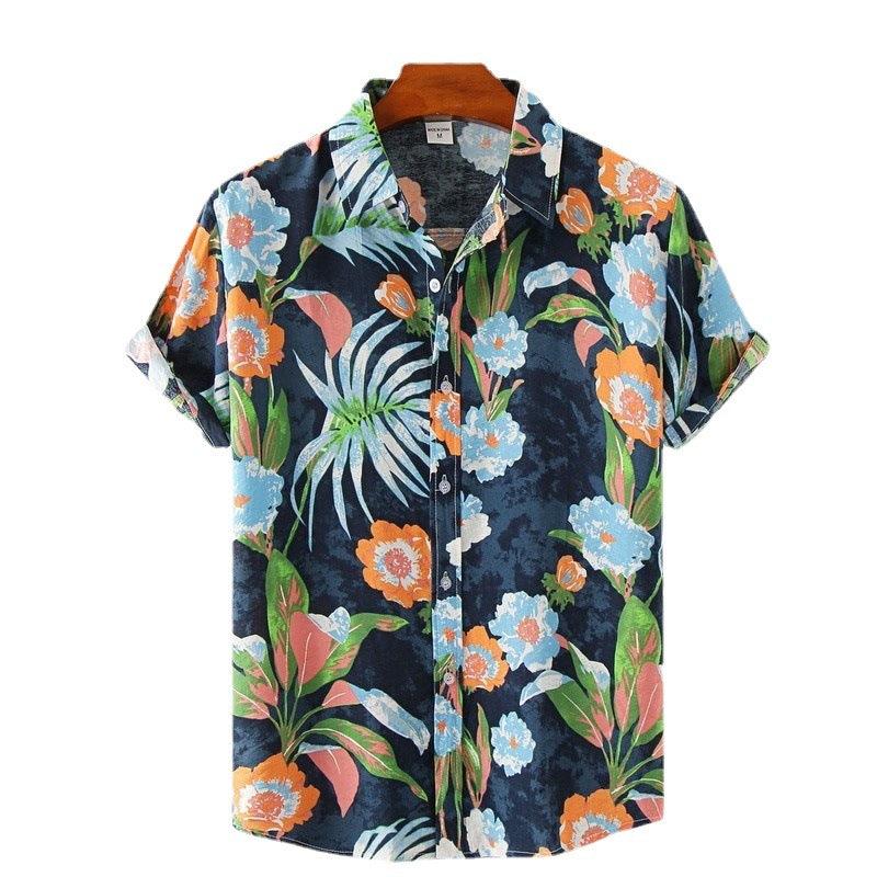 Summer Men's Hawaiian 3D Digital Printing Shirt Short Sleeve - EX-STOCK CANADA