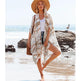 Summer Mid-length Slit Print Loose Beach Cover Sun Protection Shirt - EX-STOCK CANADA
