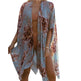 Summer Mid-length Slit Print Loose Beach Cover Sun Protection Shirt - EX-STOCK CANADA