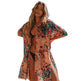 Summer Mid-length Slit Print Loose Beach Cover Sun Protection Shirt - EX-STOCK CANADA