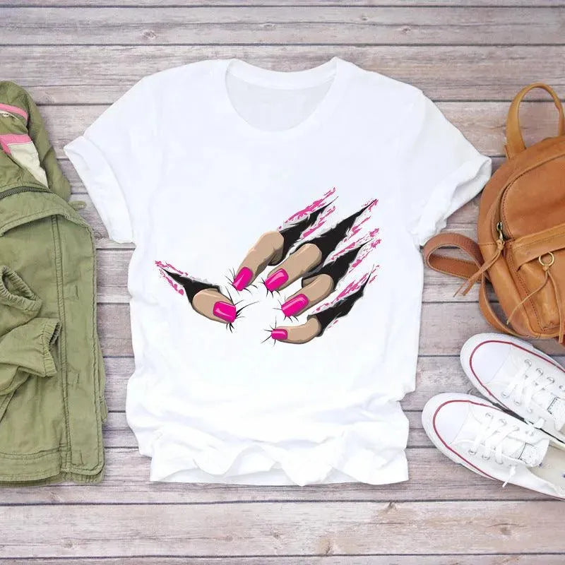 Summer Nails Nail Art Make Up 90s Ladies T-Shirts - EX-STOCK CANADA