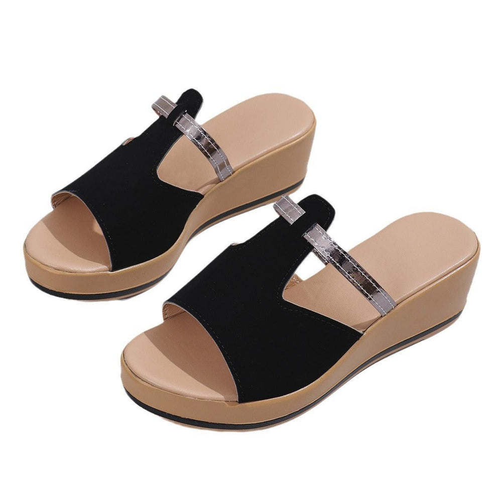 Summer Peep-toe Wedges Sandals Casual Thick Sole Heightening Slippers Fashion Outdoor Slides Shoes Women - EX-STOCK CANADA