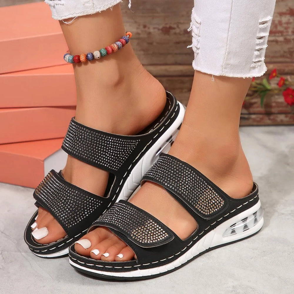 Summer Rhinestone Sandals: Non-slip, Chic & Casual - EX-STOCK CANADA