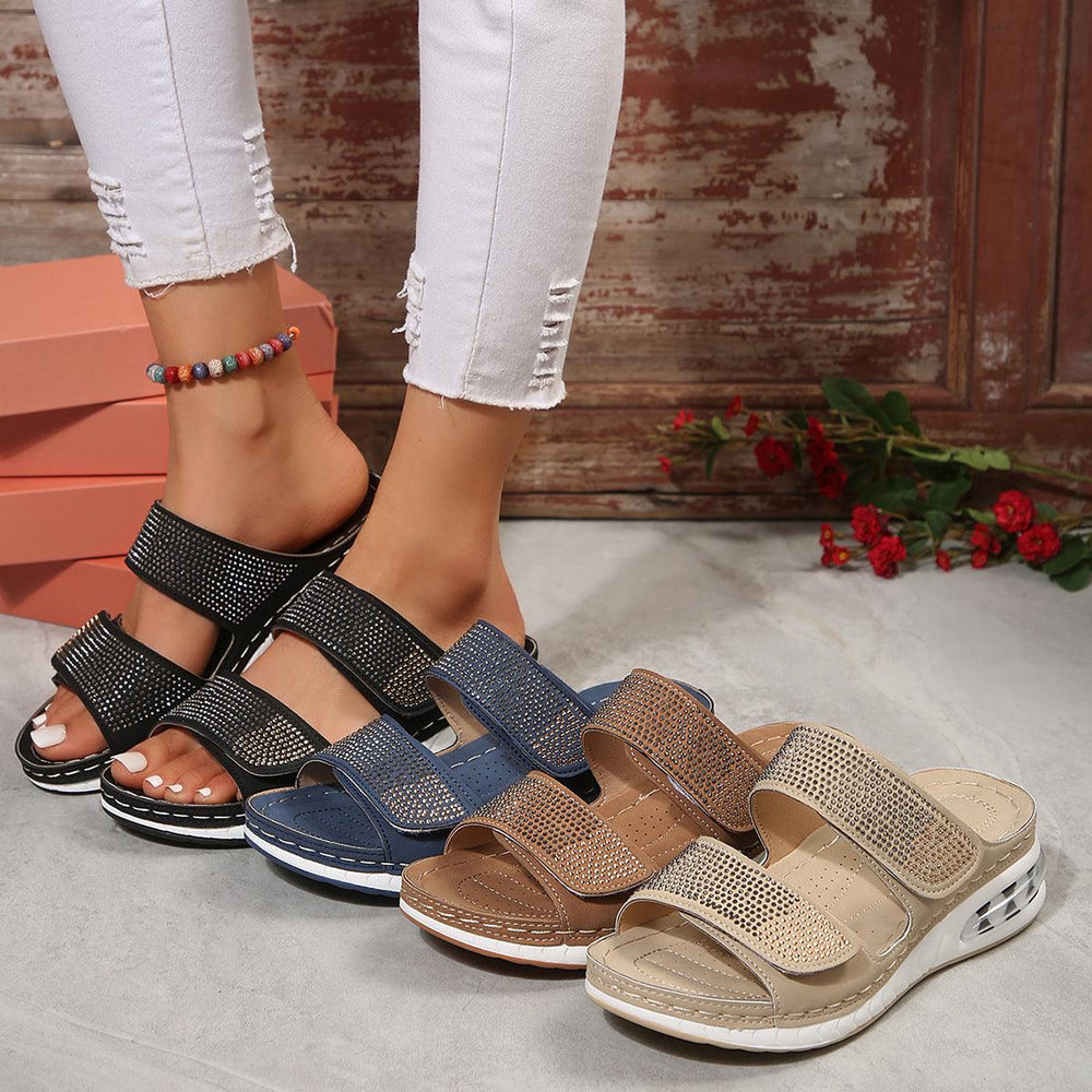 Summer Rhinestone Sandals: Non-slip, Chic & Casual - EX-STOCK CANADA