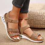 Summer Rhinestone Wedges Sandals Casual Sports Air Cushion Bottom Beach Shoes For Women Roman Sandals - EX-STOCK CANADA