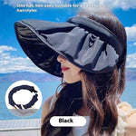 Summer Shell Hat FPF50 Empty-top Hat Women's Cycling Sun Protection UV Face Covering Sunhat Outdoor - EX-STOCK CANADA