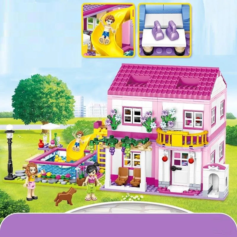 Summer Villa Play House Children's Educational Building Blocks Toys - EX-STOCK CANADA