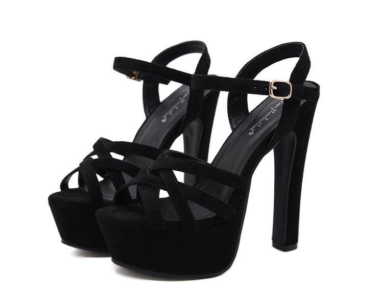 Super High Heel Block Heel Platform Sandals - EX-STOCK CANADA