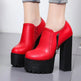 Super high heels ladies 15cm round head waterproof shoes - EX-STOCK CANADA