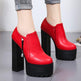 Super high heels ladies 15cm round head waterproof shoes - EX-STOCK CANADA