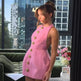 Sweet Sleeveless Backless Dress With Rose Button Design Summer Street Fashion Mini Dresses Women - EX-STOCK CANADA