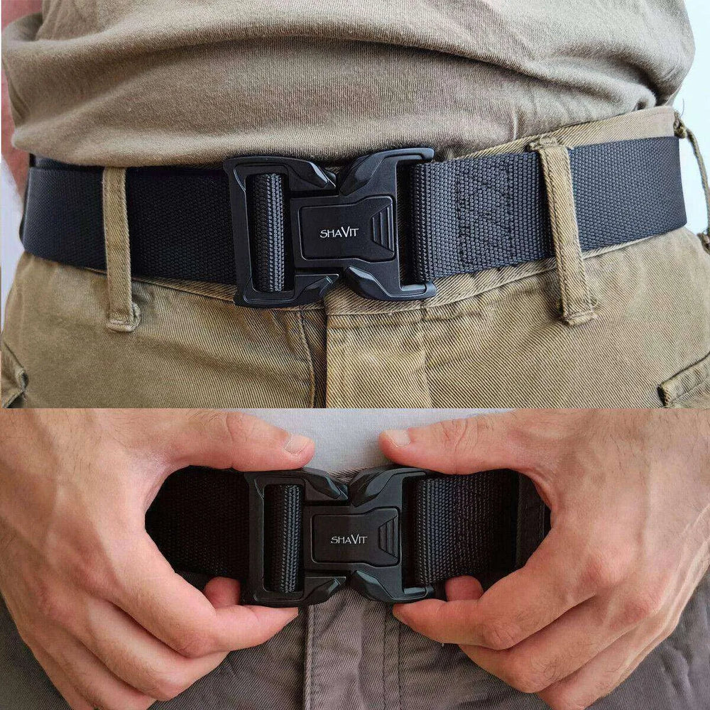Tactical Military Belt For Men Hiking Rigger Nylon Web Casual Work HOMBRE Belt - EX-STOCK CANADA