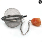 Tea Filter Natural Raw Gemstone Filter Ball Stew Ingredients Ball Stainless Steel - EX-STOCK CANADA