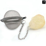 Tea Filter Natural Raw Gemstone Filter Ball Stew Ingredients Ball Stainless Steel - EX-STOCK CANADA