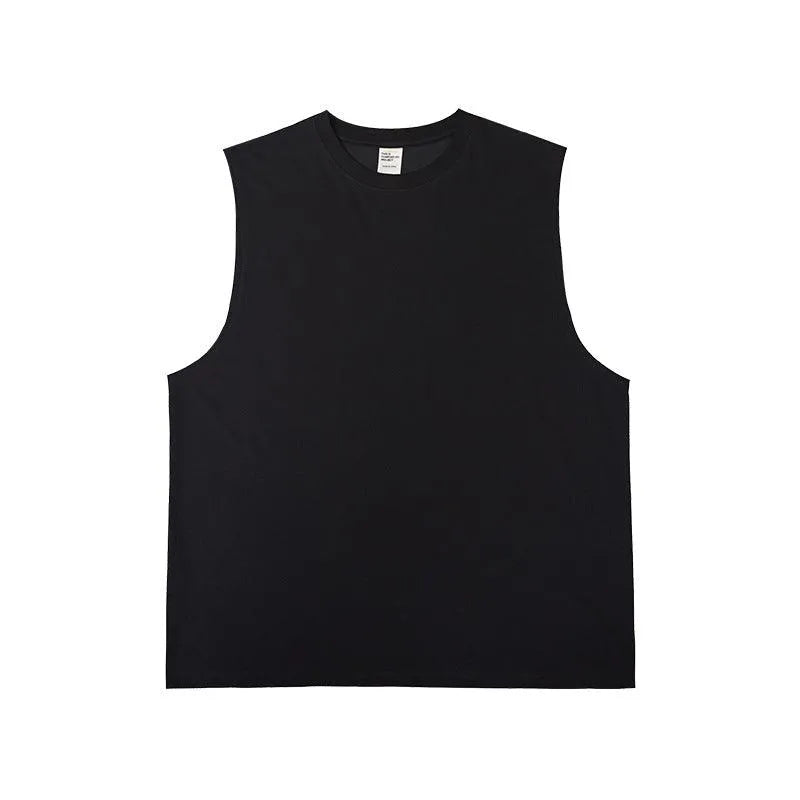 Technology Quick-drying Breathable Round Neck Solid Color Basic Loose Underwaist Tank Neutral - EX-STOCK CANADA