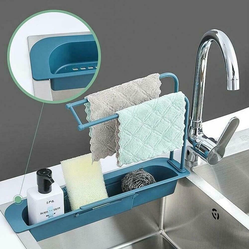 Telescopic Expandable Holder Storage Drain Basket Sink Rack - EX-STOCK CANADA