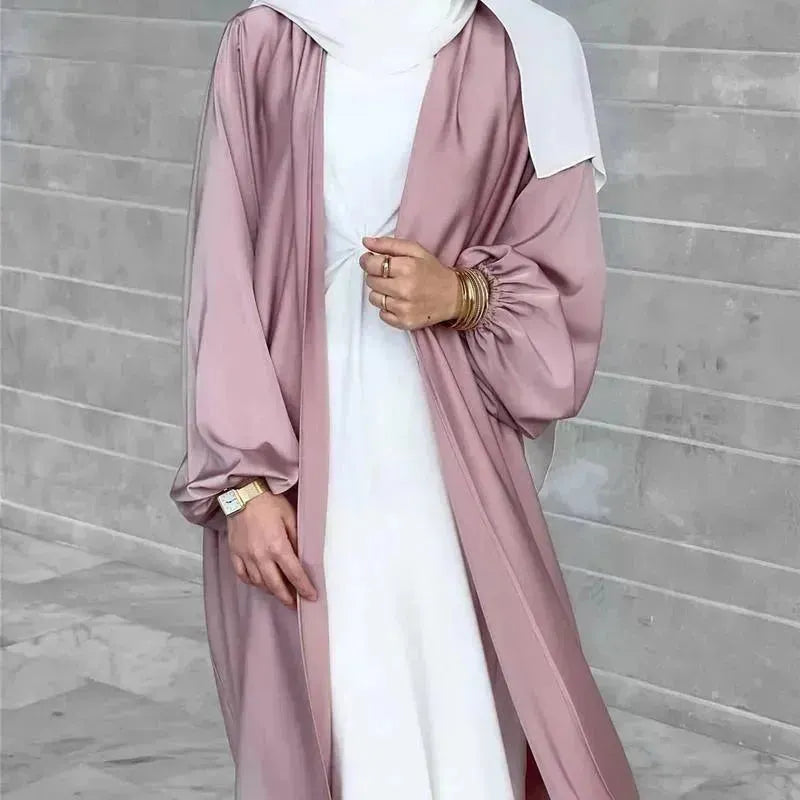 Temperament commute Middle East Arab Dubai Abaya Dress White Sleeveless Pleated Bottoming Vest Lined Dress - EX-STOCK CANADA